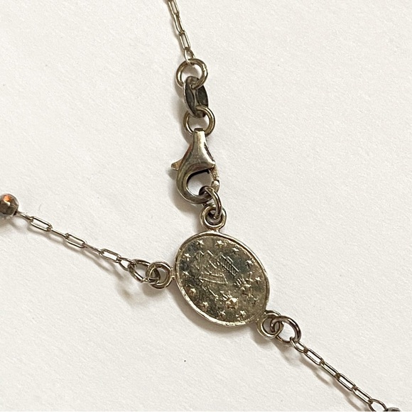 Sterling silver rosary necklace jewelry - Picture 5 of 8